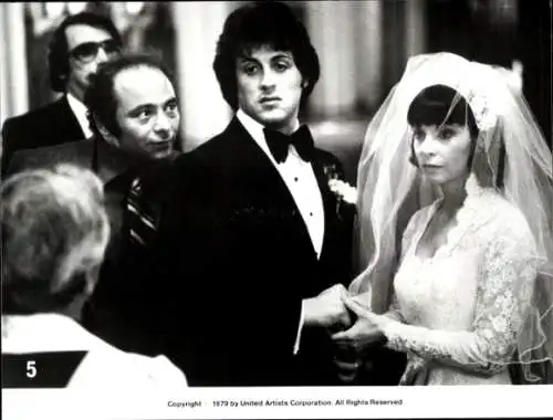 Pressefoto Filmszene, Rocky 2, Sylvester Stallone, Talia Shire