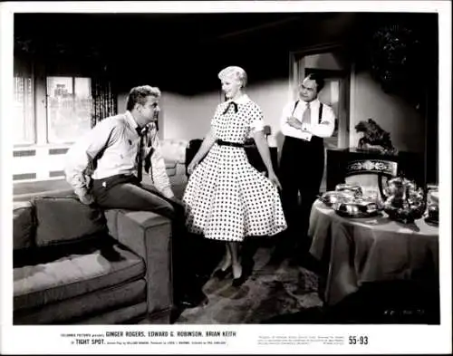 Foto Filmszene "Tight Spot", USA 1955, Szene mit Ginger Rogers, Edward Robinson, Brian Keith