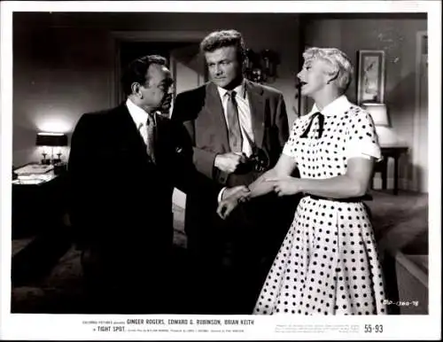 Foto Filmszene "Tight Spot", USA 1955, Szene mit Ginger Rogers, Edward Robinson, Brian Keith