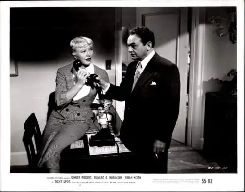 Foto Filmszene "Tight Spot", USA 1955, Szene mit Ginger Rogers, Edward Robinson