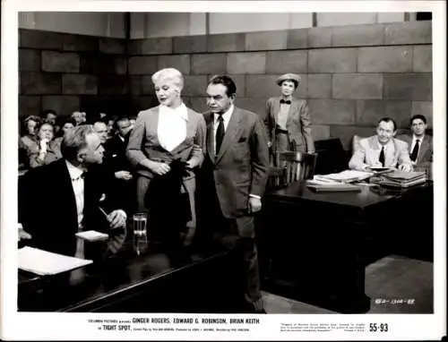 Foto Filmszene "Tight Spot", USA 1955, Szene mit Ginger Rogers, Edward Robinson, Brian Keith