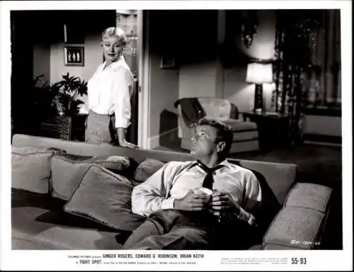 Foto Filmszene "Tight Spot", USA 1955, Szene mit Ginger Rogers und Brian Keith