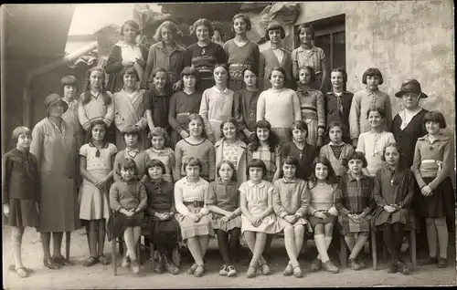 Foto Ak Caluire Rhone, eleves, portrait en groupe