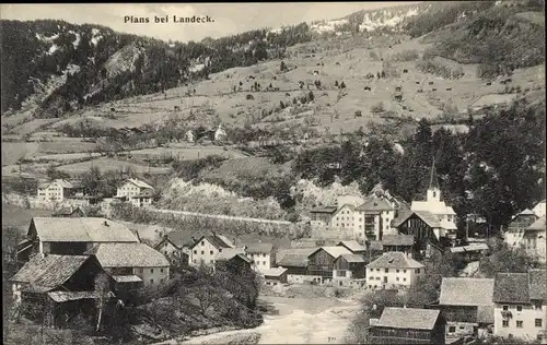 Ak Plans bei Landeck in Tirol, Blick auf den Ort