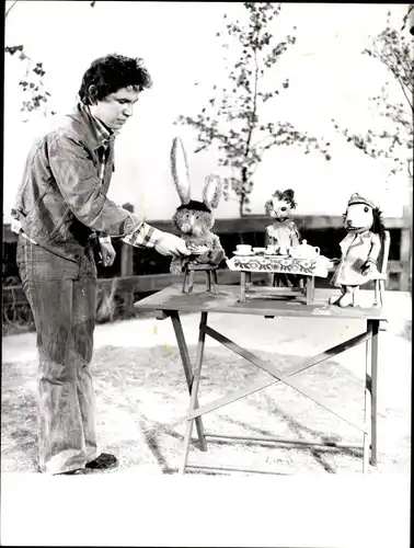 Foto Schauspieler Peter Millowitsch, Marionettenfiguren, Kli Kla Klawitter, Pressefoto