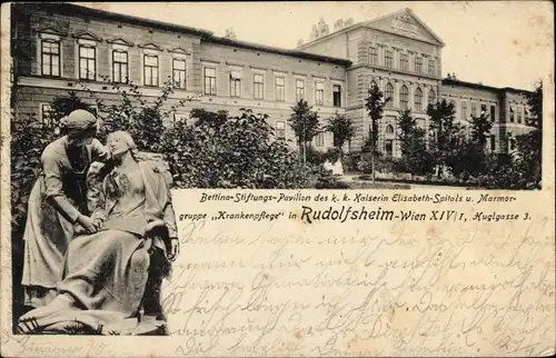 Ak Wien 15 Rudolfsheim, Kaiserin Elisabeth Spital, Bettina Stiftungs Pavillon, Gruppe Krankenpflege