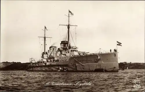 Ak Deutsches Kriegsschiff, SMS Seydlitz, Panzerkreuzer, Kaiserliche Marine