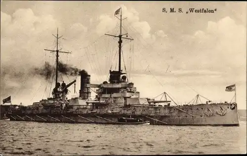 Ak Deutsches Kriegsschiff SMS Westfalen, Kaiserliche Marine