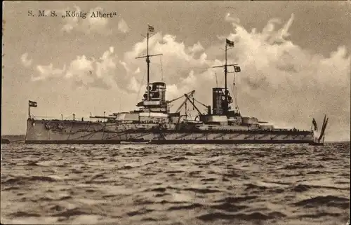 Ak Deutsches Kriegsschiff, SMS König Albert, Kaiserliche Marine