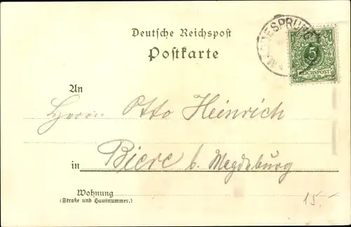 Litho Mägdesprung Harzgerode am Harz, Hotel, Teilansicht