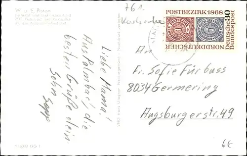 Ak Palmbach Karlsruhe in Baden, Kirche, Geschäft