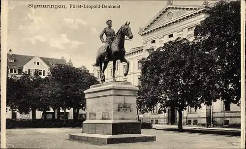 Ak Sigmaringen an der Donau Baden Württemberg, Fürst Leopold Denkmal