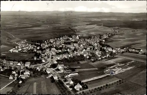 Ak Tuningen in der Baar, Fliegeraufnahme vom Ort