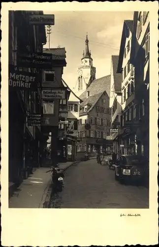 Ak Tübingen am Neckar, Neckargasse, Metzger, Optiker