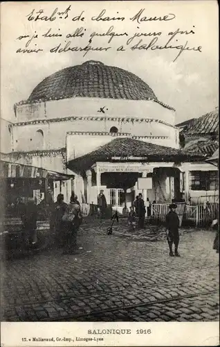 Ak Thessaloniki Griechenland, Straßenpartie 1916