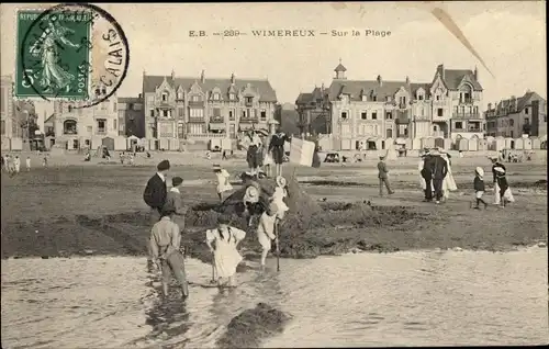 Ak Wimereux Pas de Calais, Sur la Plage