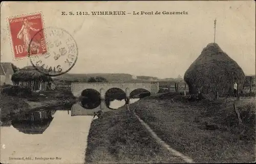 Ak Wimereux Pas de Calais, Le Pont de Gazemetz