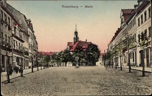 Ak Ronneburg in Thüringen, Markt