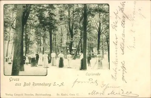 Ak Ronneburg in Thüringen, Esplanade