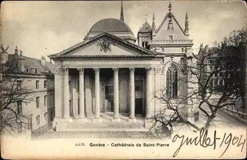 Ak Genève Genf Stadt, Kathedrale St. Pierre