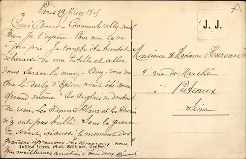 Ak Genève Genf Stadt, Monument Brunswick und Mont Blanc