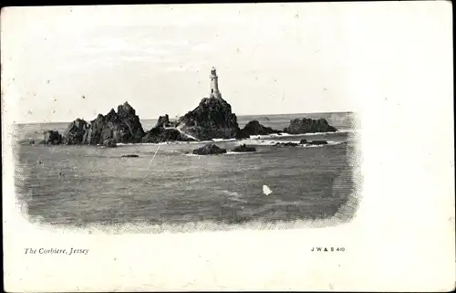 Ak St. Brelade Kanalinsel Jersey, Leuchtturm La Corbiere