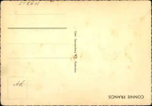 Ak Sängerin Connie Francis, Portrait