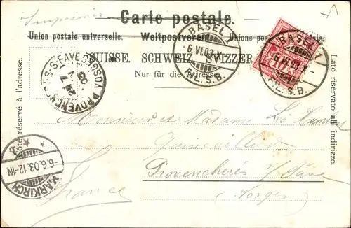 Ak Basel Bâle Stadt Schweiz, Gesamtansicht