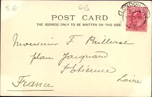 AK London City, Victoria Embankment und Cleopatras Needle