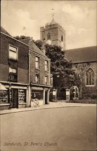 Ak Sandwich Kent England, St. Peter's Kirche