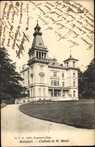 Ak Watermael Boitsfort Brüssel Brüssel, Château de M. Morel