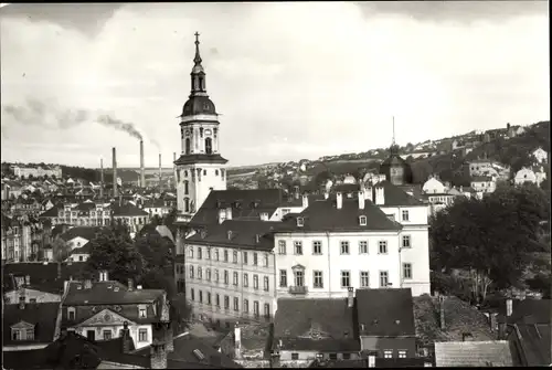 Ak Greiz im Vogtland, Unteres Schloss und Stadtkirche