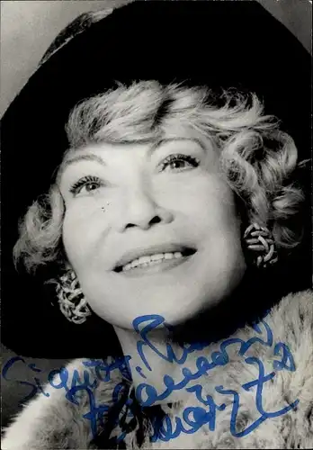 Foto Schauspielerin, Portrait, Autogramm, Unbekannte Persönlichkeit