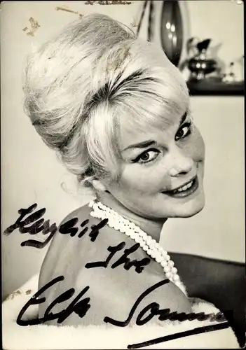 Ak Schauspielerin Elke Sommer, Portrait, Autogramm