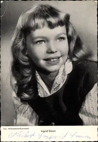 Ak Schauspielerin Ingrid Simon, Portrait, Kinderstar