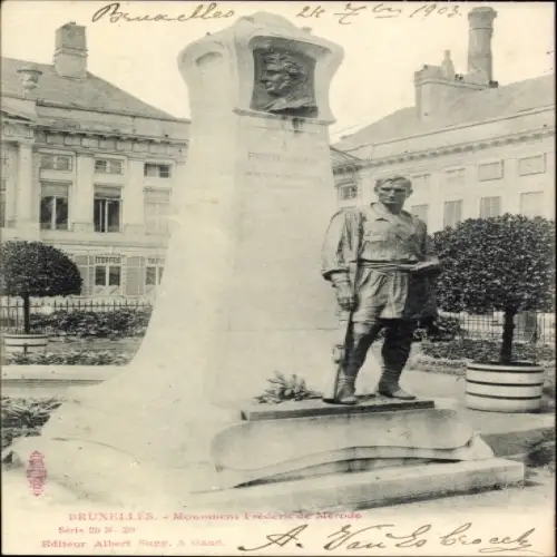 Ak Brüssel, Denkmal Frédéric de Mérode 