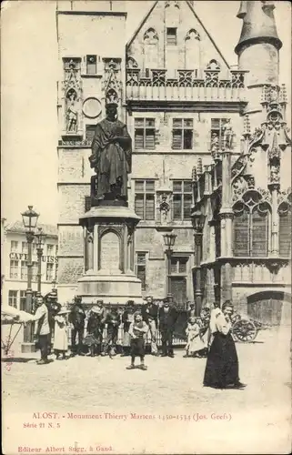 Ak Aalst Alost Ostflandern, Denkmal Thierry Martens