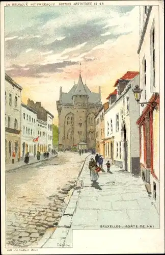 Künstler Litho Ranot, F., Bruxelles Brüssel, Porte de Hal