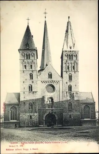 Ak Gand Gent Ostflandern, Kirche Saint Jacques