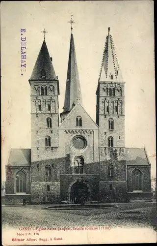 Ak Gand Gent Ostflandern, Kirche Saint Jacques