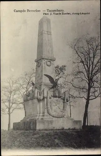 Ak Beverloo Beverlo Beringen Flandern Limburg, Tacambaro, Denkmal