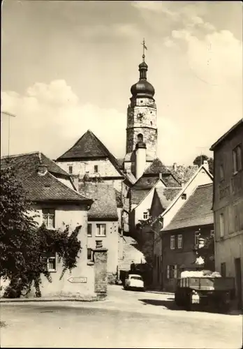 Ak Buttstädt in Thüringen, Teilortsansicht, Kirchturm