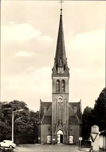 Ak Ostseebad Ahlbeck Heringsdorf auf Usedom, evangelische Kirche, erbaut 1894/95