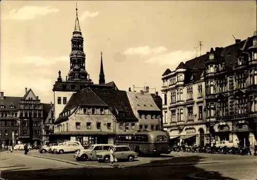 Ak Zwickau in Sachsen, Markt, Bus