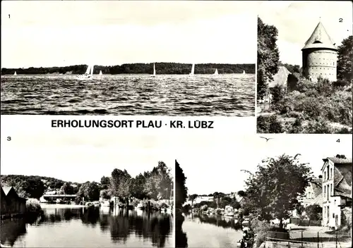 Ak Plau am See Mecklenburg, Plauer See, Burgturm, An der Elde