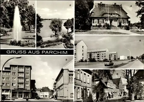 Ak Parchim in Mecklenburg, Rosengarten, Wockersee, Am Kreuztor, Kinderkurheim Markower Mühle