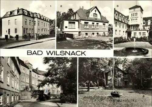 Ak Bad Wilsnack in der Prignitz, Clara Zetkin Heim, Rheumasanatorium, Puschkin Kurhaus, Goethehaus