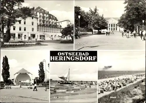 Ak Ostseebad Heringsdorf auf Usedom, FDGB Erholungsheim Solidarität, Kulturhaus, Konzertplatz