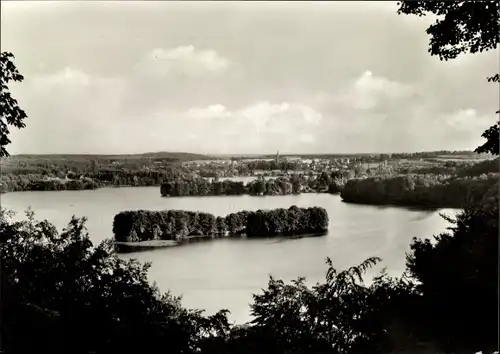 Ak Feldberg in Mecklenburg, Panorama vom Reiherberg, Haussee