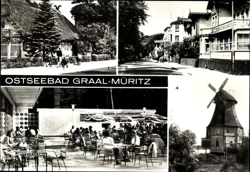 Ak Ostseebad Graal Müritz, Gärtnerische PG, Rosa-Luxemburg-Straße, Broiler Gaststätte, Mühle